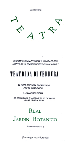 Tarjeta de presentación de Teatra 7